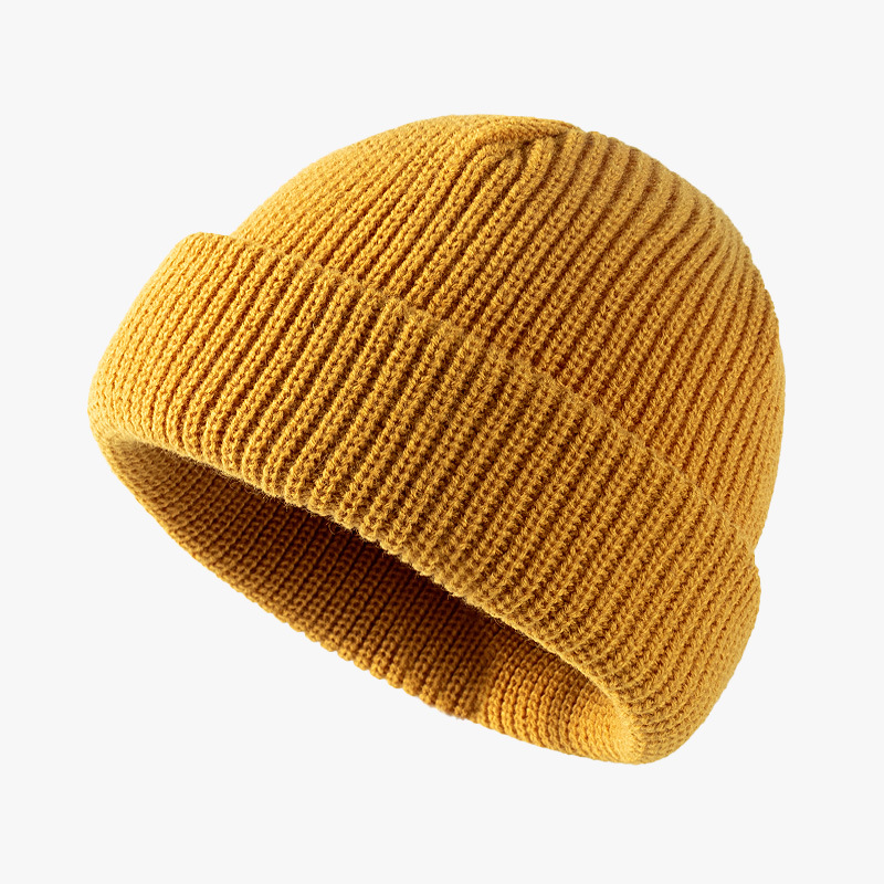 Wholesale Trawler Roll-Up Edge Skull Knitted Winter Fisherman Beanie For Women Men