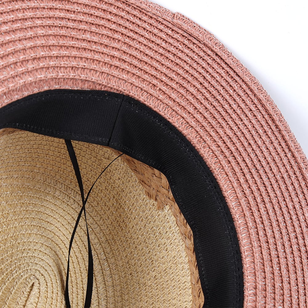 Splicing Lafite Grass Paper Braid Panama Fedora Straw Hat