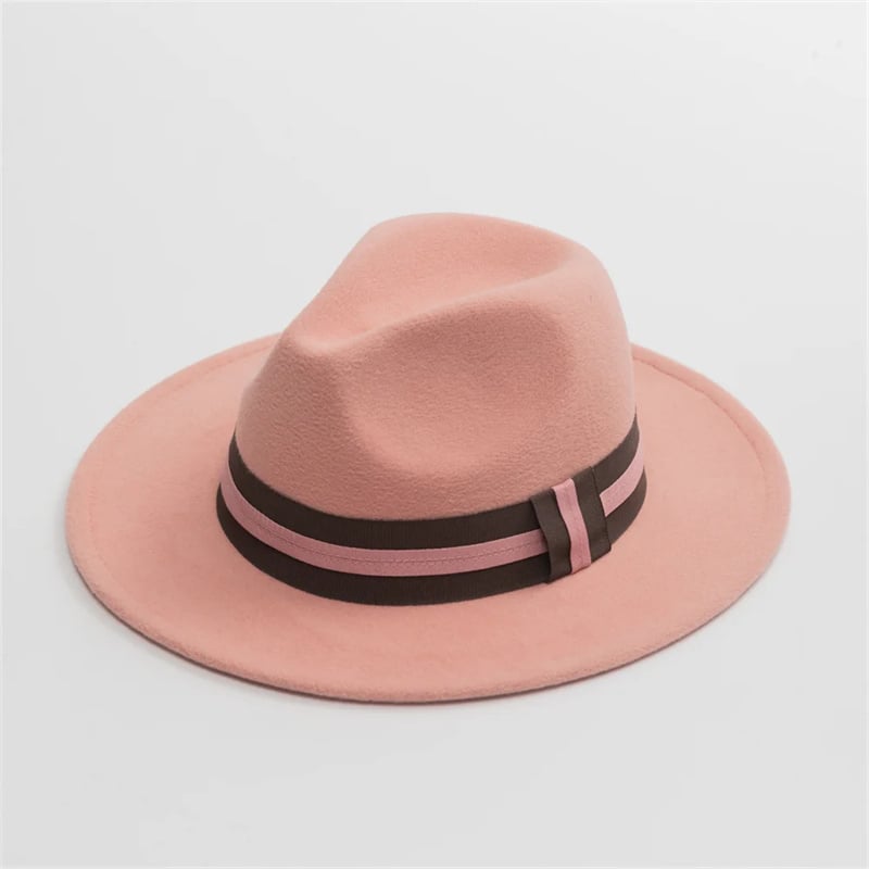 Wholesale Felt Fedora Hat Plain Vintage Women Men Customization Wool