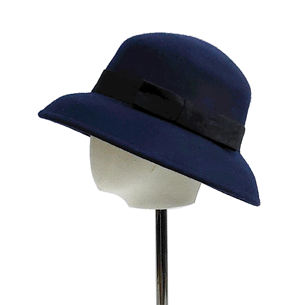 Women'S  Felt Bucket Hat Cloche Round Hat Wool Blend Vintage Wool Fedora Church