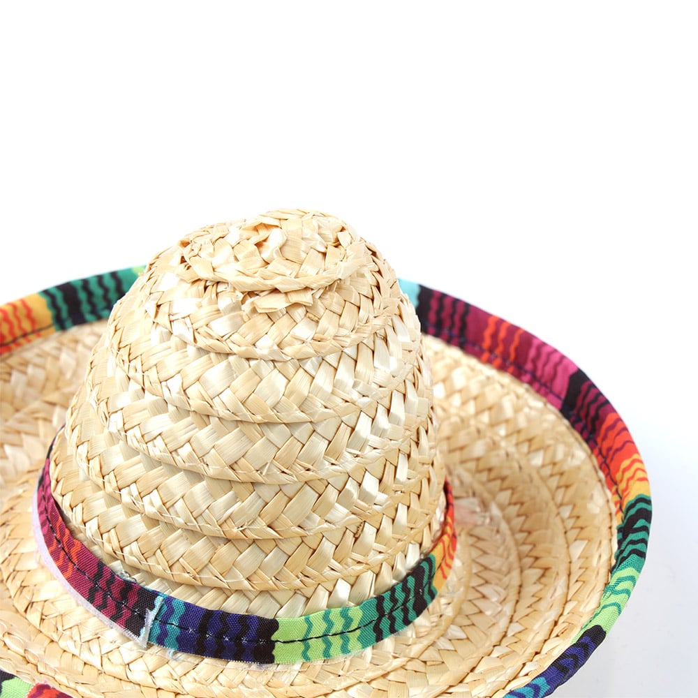 Wheat Colorful Sombrero Pet'S Dog'S Cat'S Mexico Straw Hat Supplier For Small Pets/Puppy/Cat