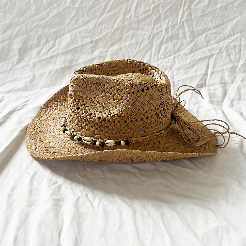 Free Sample Lala Western Style Jazz Paper Straw Cowboy Hat Supplier