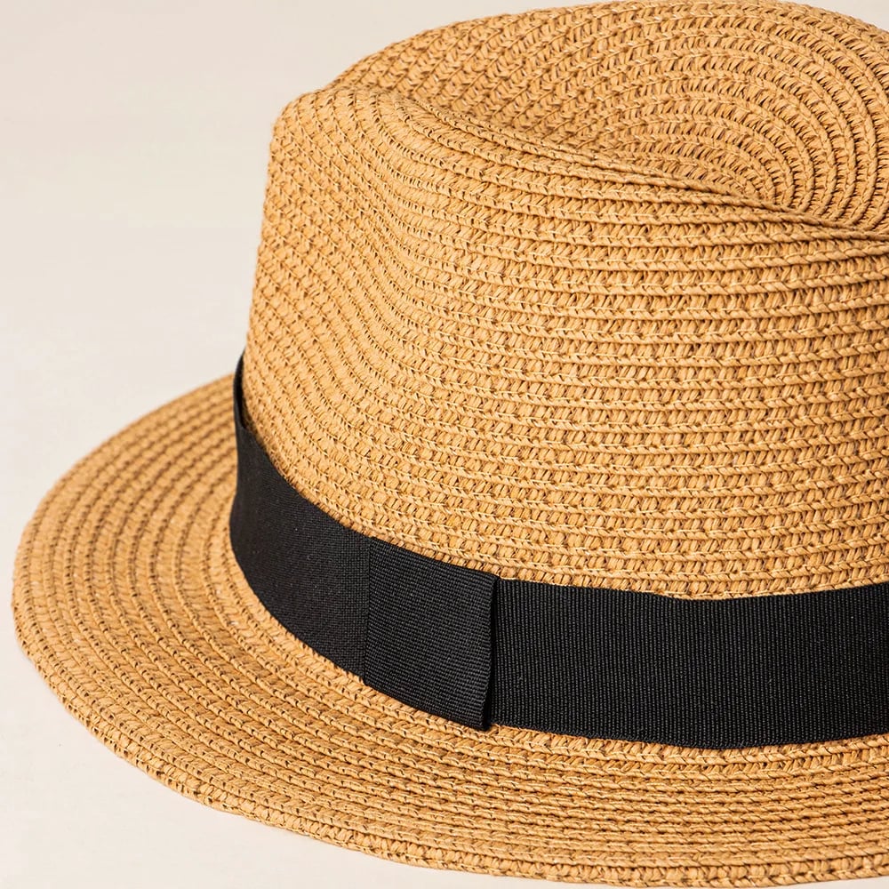 High Quality Fedora Panama Straw Hat Short Brim Youth Handmade Fashion Summer Paper For Men Women