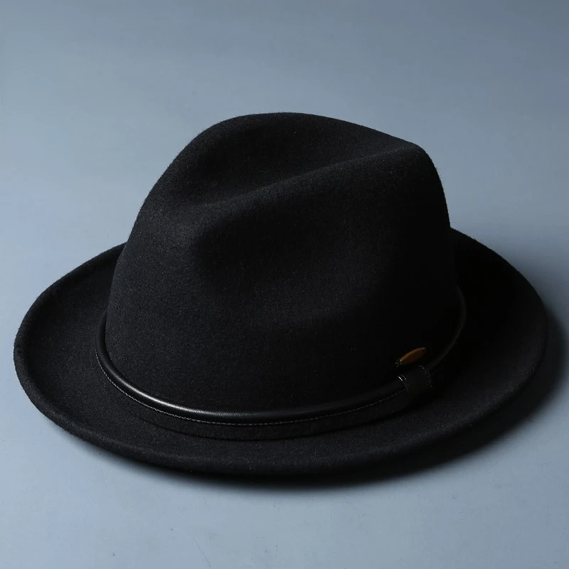 Oem Odm 100% Wool Vintage Style Mens Womens Short Brim Trilby Felt Fedora Hat