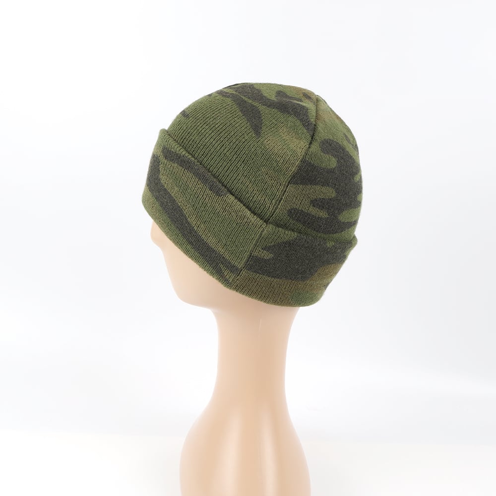 Camouflage Warm Acrylic Beanie Winter Knit Cuff Cold Hat Cap Scarf Set