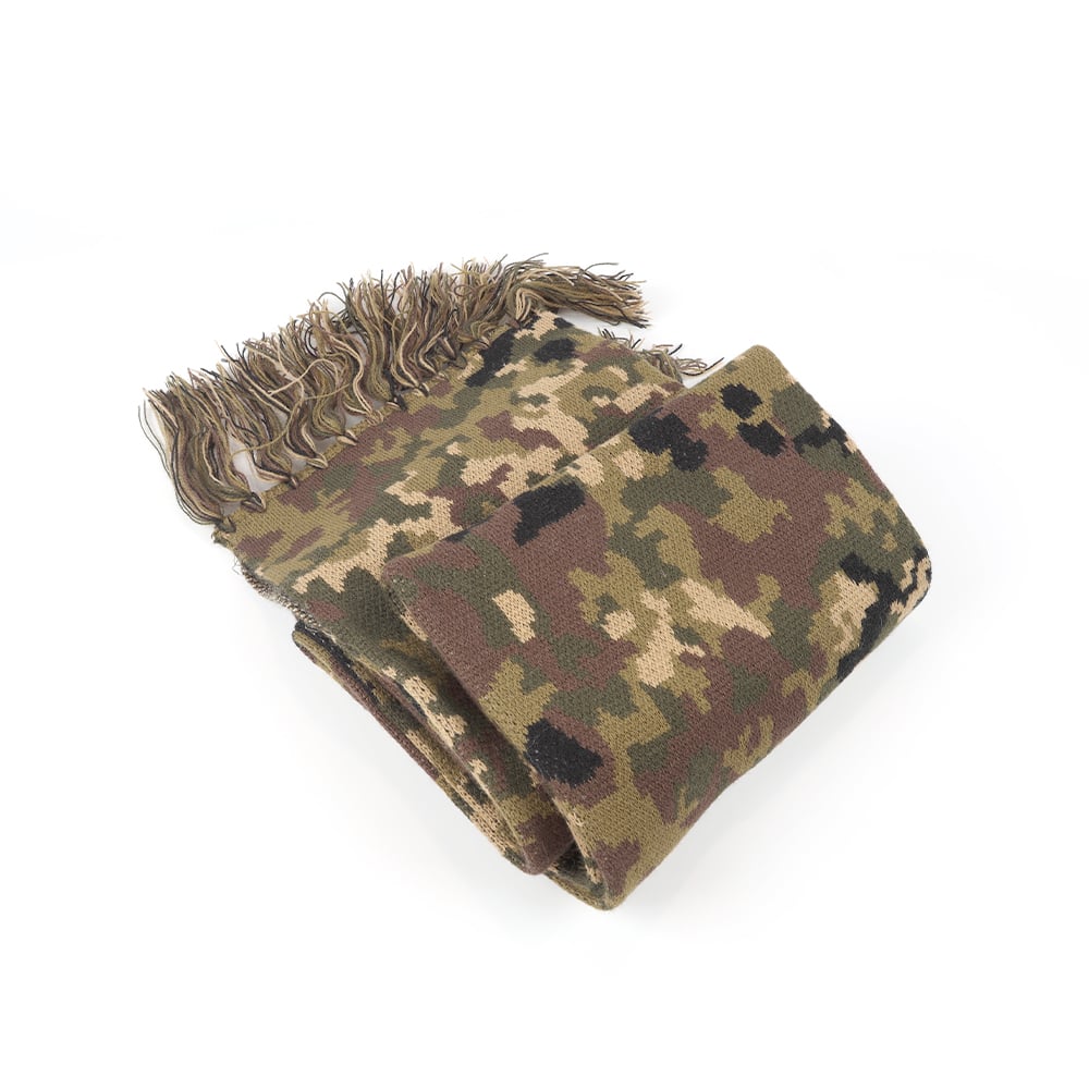 Camouflage Warm Acrylic Beanie Winter Knit Cuff Cold Hat Cap Scarf Set