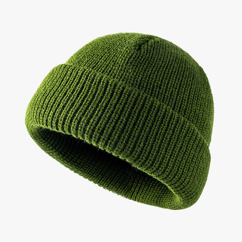 Wholesale Trawler Roll-Up Edge Skull Knitted Winter Fisherman Beanie For Women Men