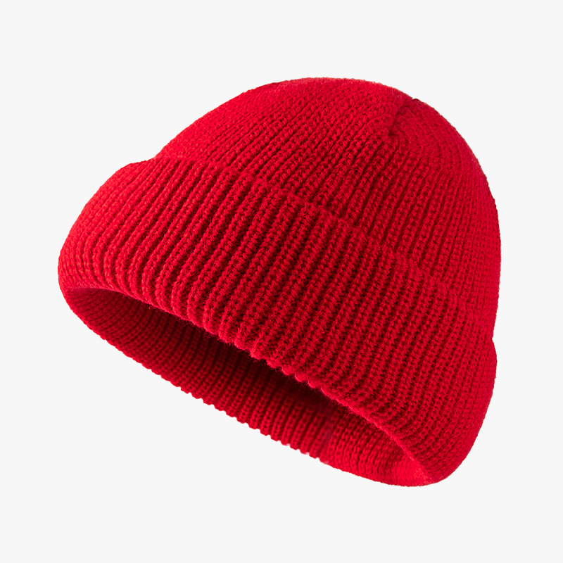 Wholesale Trawler Roll-Up Edge Skull Knitted Winter Fisherman Beanie For Women Men