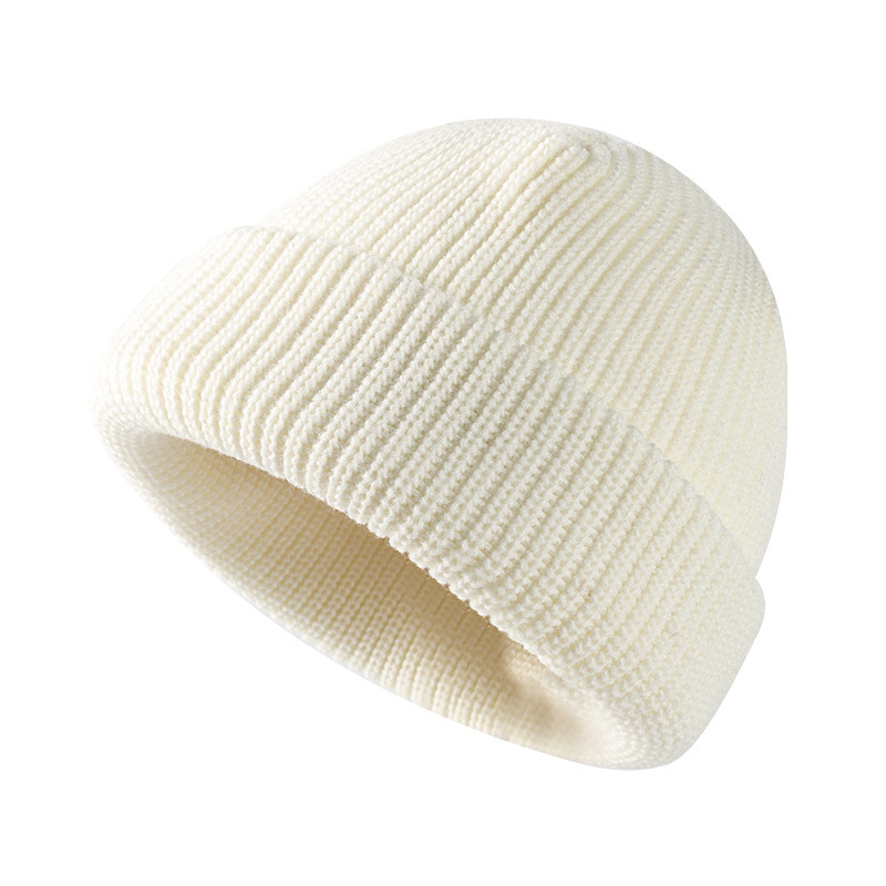 Wholesale Trawler Roll-Up Edge Skull Knitted Winter Fisherman Beanie For Women Men