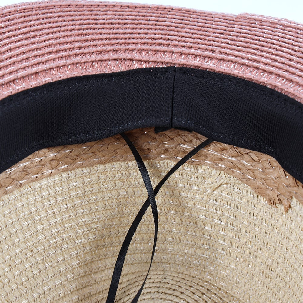 Splicing Lafite Grass Paper Braid Panama Fedora Straw Hat