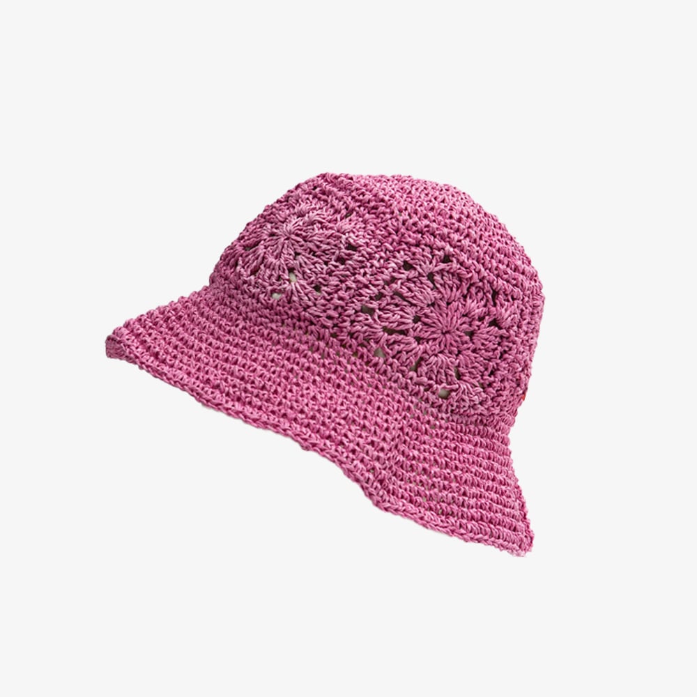 Wholesale Crochet Straw Bucket Hat Women Girls Spring Summer Handmade For Adults