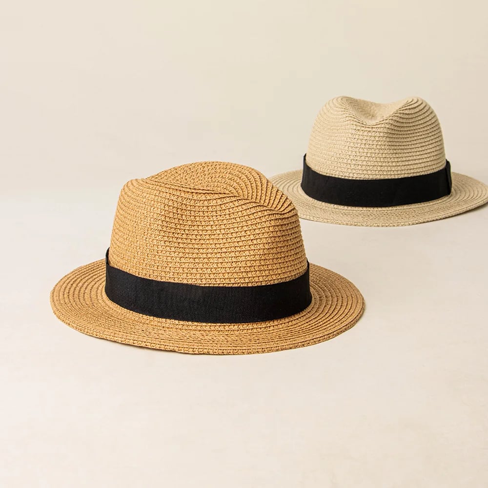 High Quality Fedora Panama Straw Hat Short Brim Youth Handmade Fashion Summer Paper For Men Women