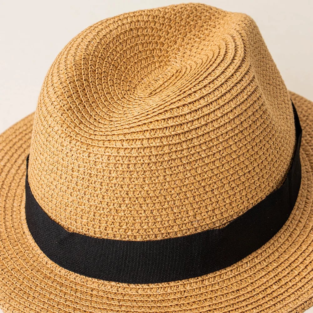 High Quality Fedora Panama Straw Hat Short Brim Youth Handmade Fashion Summer Paper For Men Women