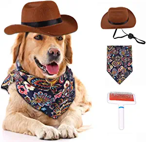 Oem Pet Cowboy Felt Hat Costume Cosplay Costumes For Dogs Cat Pet Party Decoration