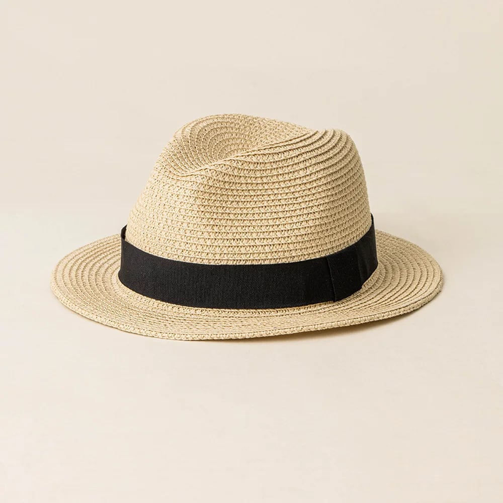 High Quality Fedora Panama Straw Hat Short Brim Youth Handmade Fashion Summer Paper For Men Women