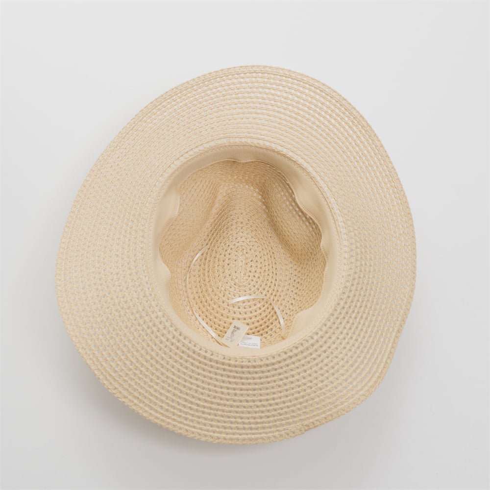 Beach Panama Sun Straw Fedora Hat For Women Men Wide Brim Fedora Straw Beach Hat Uv Upf 50