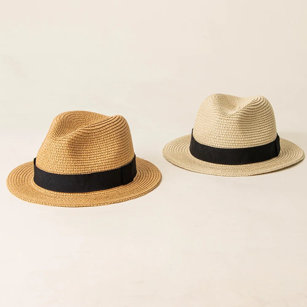 High Quality Fedora Panama Straw Hat Short Brim Youth Handmade Fashion Summer Paper For Men Women