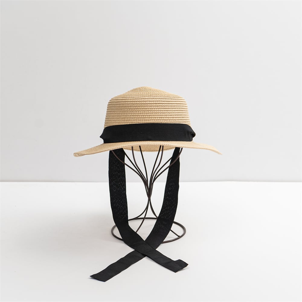 Flat Top Bowler Hat Summer Panama Straw Hat Beach Women Summer Straw Hats