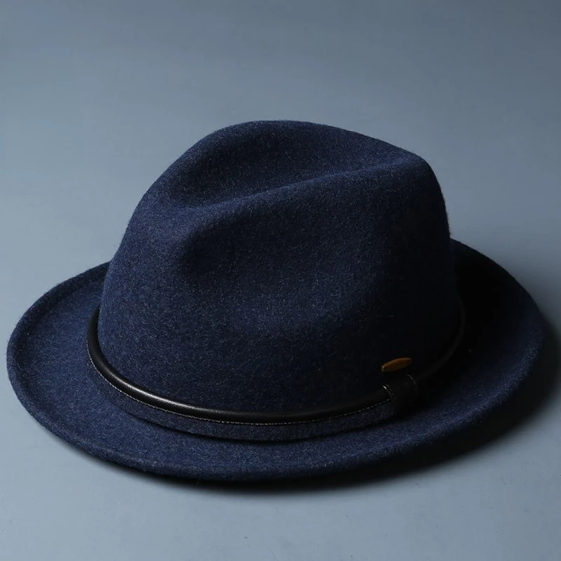 Oem Odm 100% Wool Vintage Style Mens Womens Short Brim Trilby Felt Fedora Hat