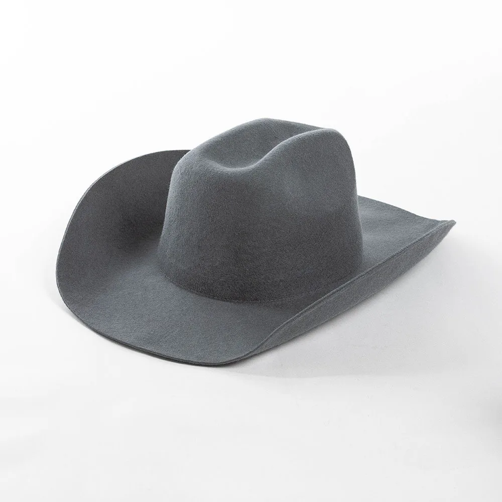 Oem Odm Wide Brim 100 Pure Wool Western Jazz Felt Pro Cowboy Hat