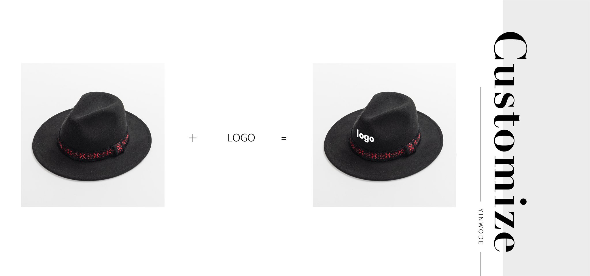 Customized Bohemian Panama Fedora Felt Hats