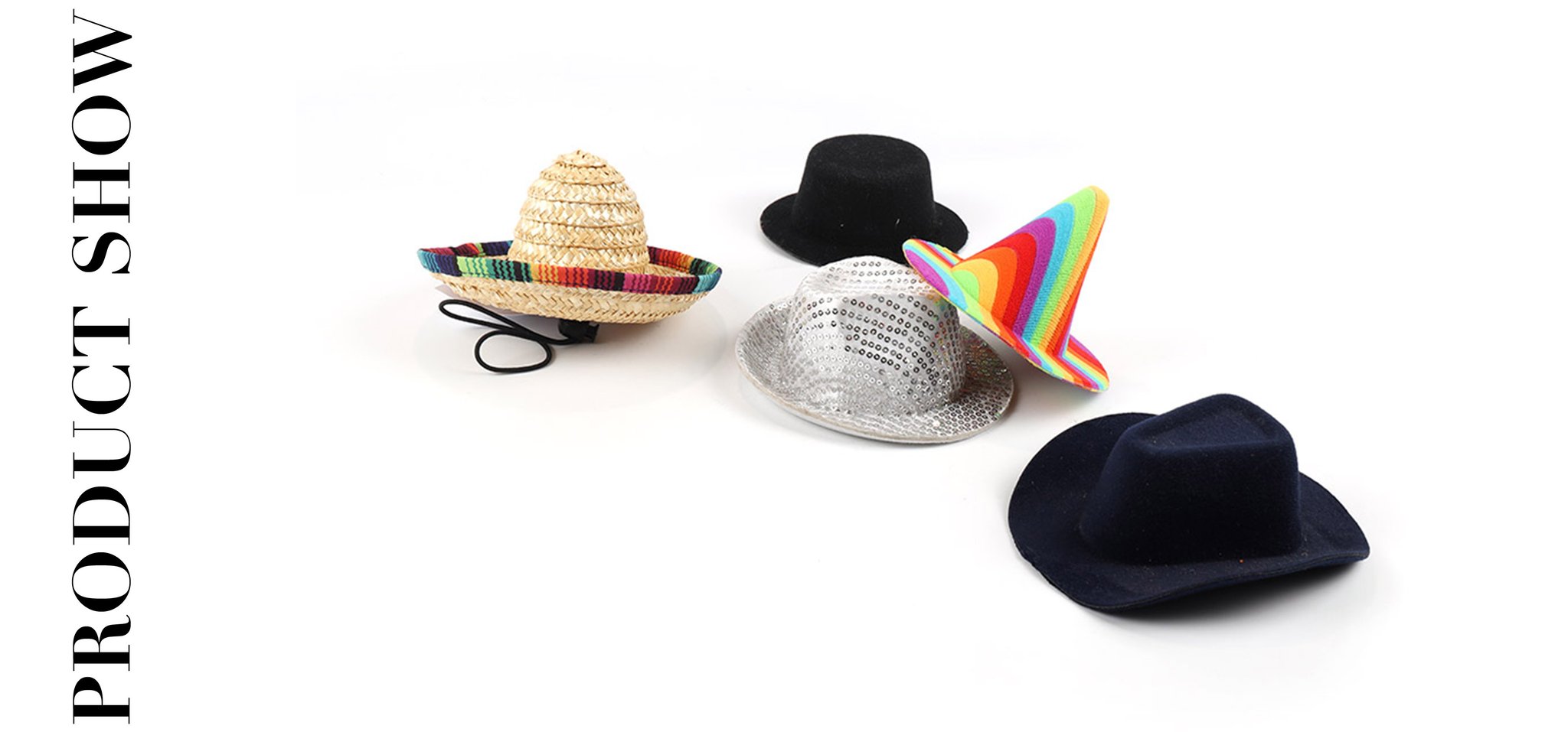 Wheat Colorful Sombrero Pet'S Dog'S Cat'S Mexico Straw Hat Supplier For Small Pets/Puppy/Cat