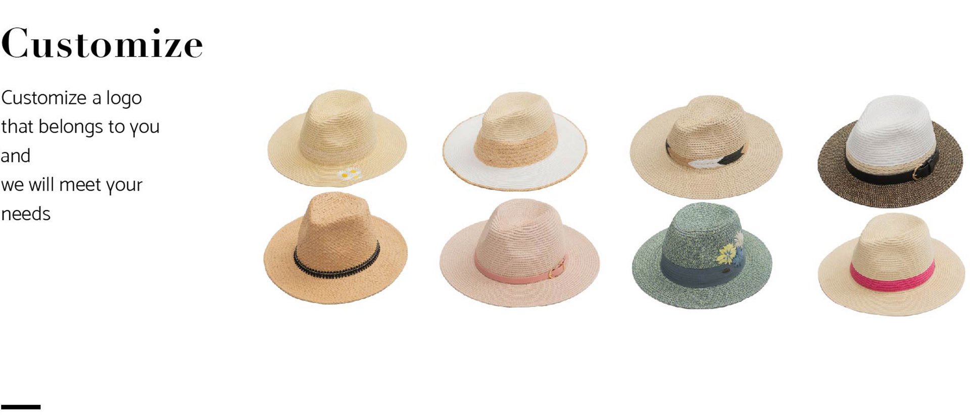 Oem Odm Spliced Paper Rope Straw Panama Fedora Hat