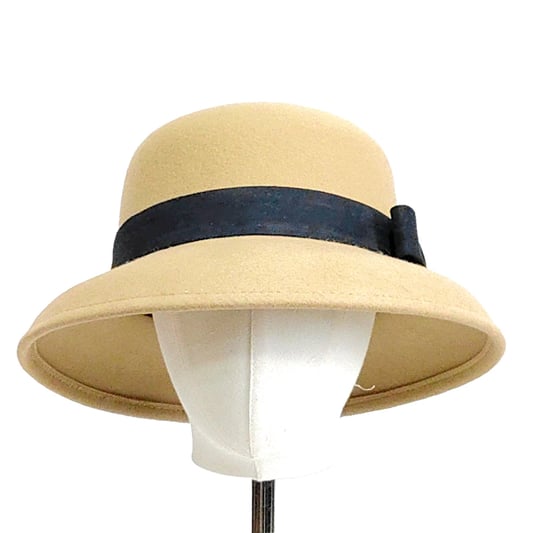 Women'S  Felt Bucket Hat Cloche Round Hat Wool Blend Vintage Wool Fedora Church