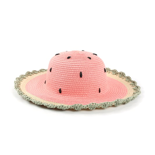 Oem Odm Colorful Kids Children Watermelon Dome Wide Brim Crochet Brim Straw Hat