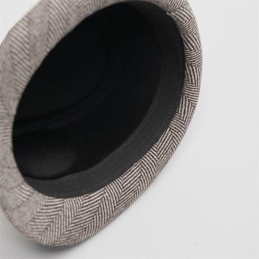 Customized Fedora Trilby Felt Hat Men Unisex Stripe Classic Women Wool Fabric Shaped Hat