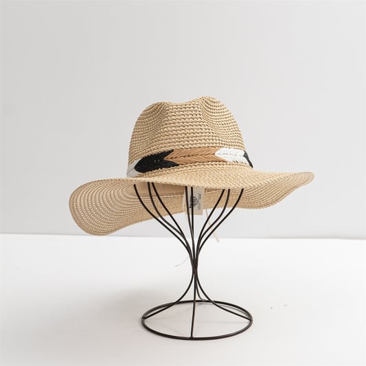 Beach Panama Sun Straw Fedora Hat For Women Men Wide Brim Fedora Straw Beach Hat Uv Upf 50