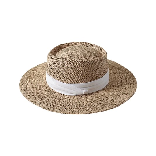 Direct Price Paper Rope Hand Woven Flat Boater Top Pork Pie Sombreros